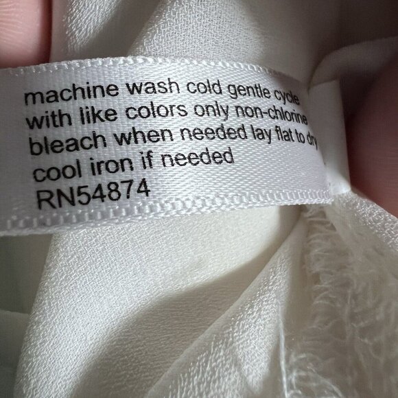 The Limited Women's Ivory Lace Overlay Short Sleeve Blouse Top Size S - Picture 6 of 8